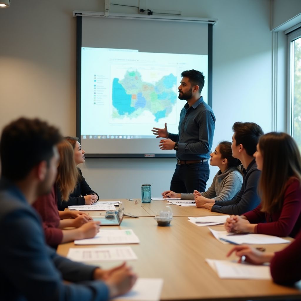 Estudiantes aprendiendo fundamentos teóricos
